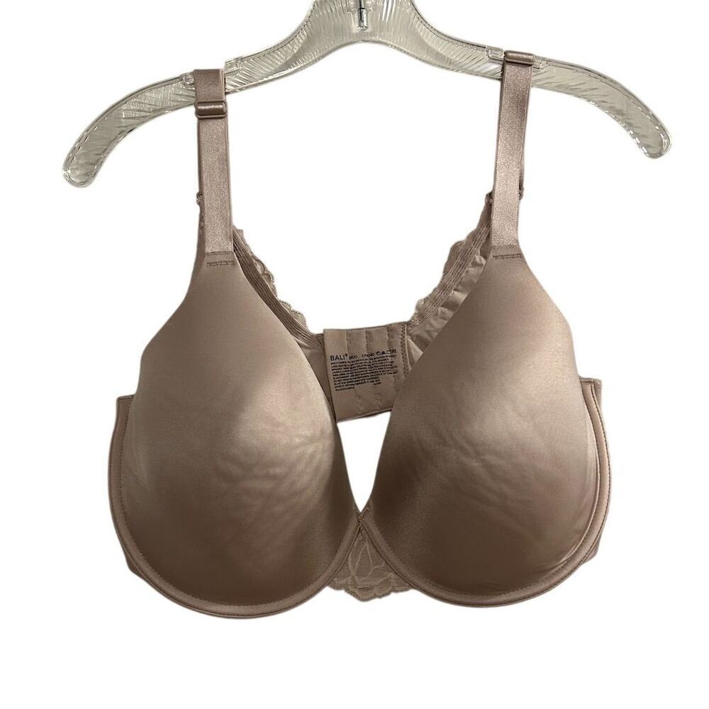 Bali Women's Underwire Bra 38DD Purple Lace‎ Convertible Cushioned Cups